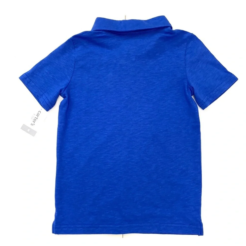 Carter's Boys Classic Blue Short Sleeve Polo Shirt NWT